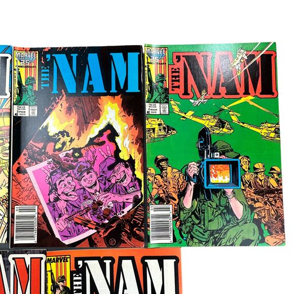 Marvel 'The Nam Comic Book Lot of 7 Jan 1986 - June 1987 Vintage Comic Book Lot - Picture 6 of 15